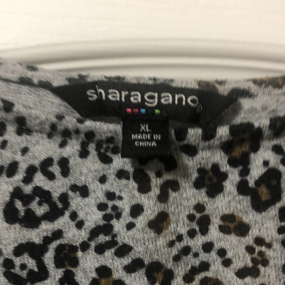 SHARAGANO LADIES TOP LEOPARD PRINT SZ XL - Picture 2 of 12